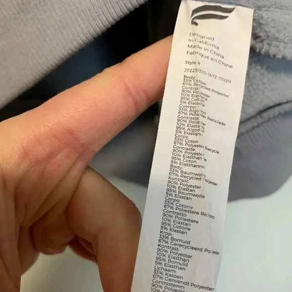 Fabletics two tone vented hooded half  zip jacket - Picture 5 of 8